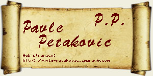 Pavle Petaković vizit kartica